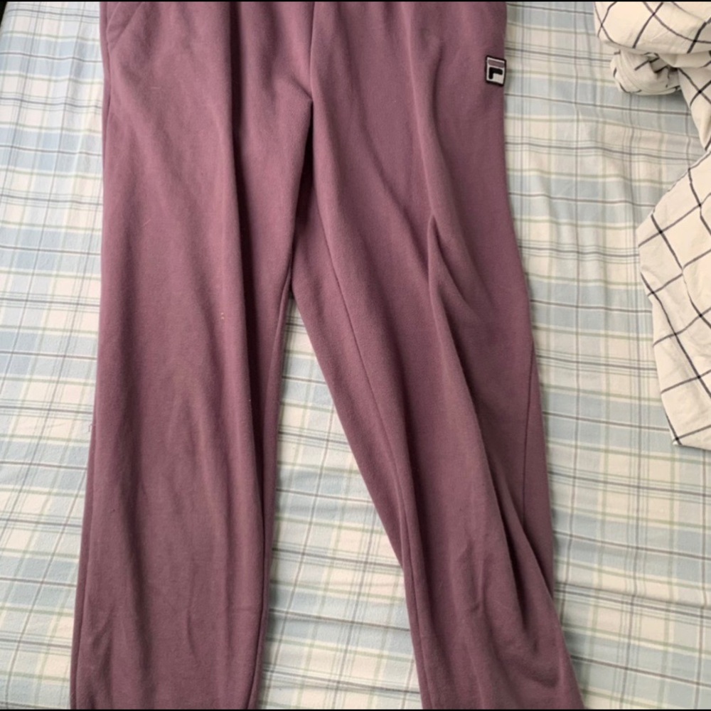 Super comfy purple fila sweatpants